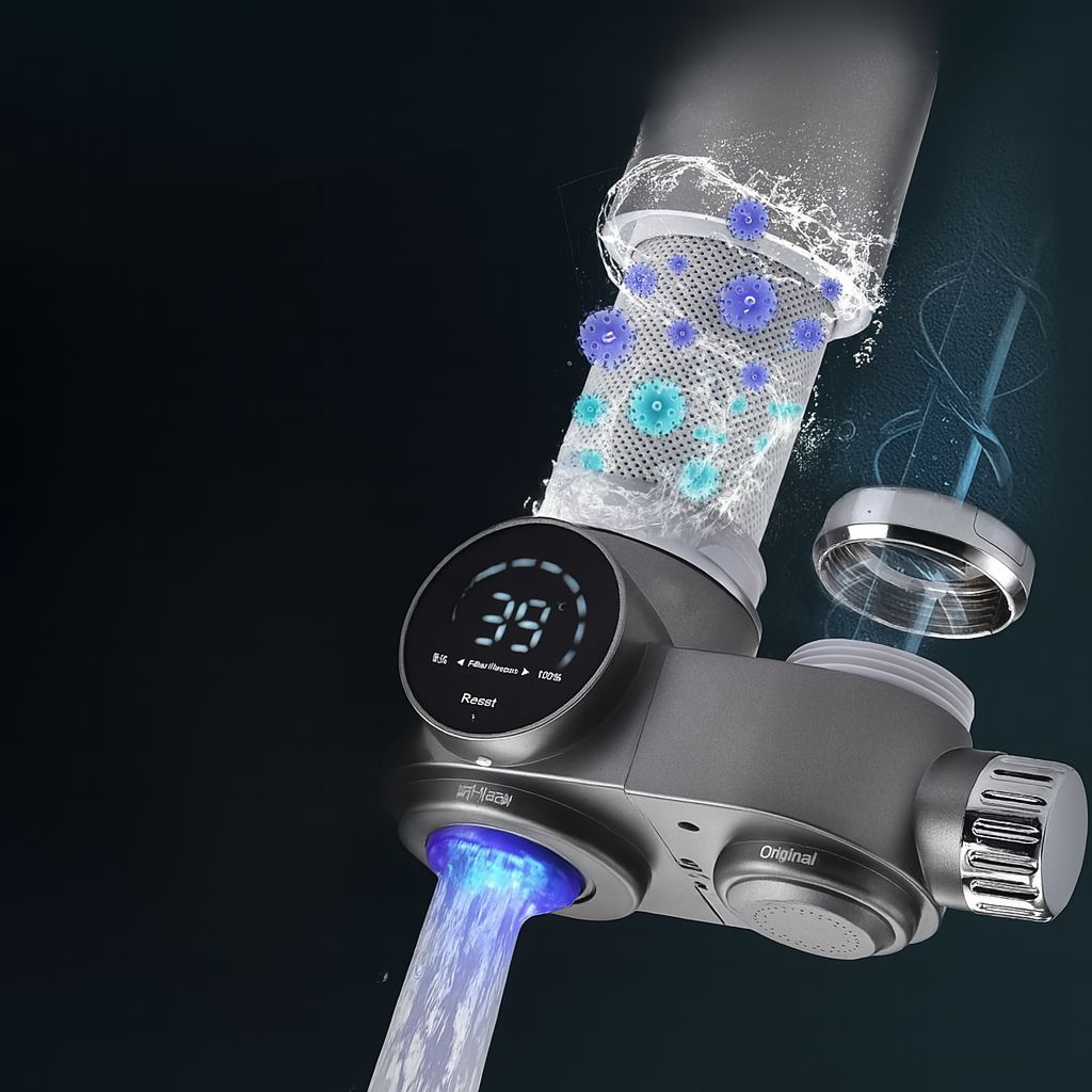 Affichage LED du purificateur d’eau Piplox indiquant la température